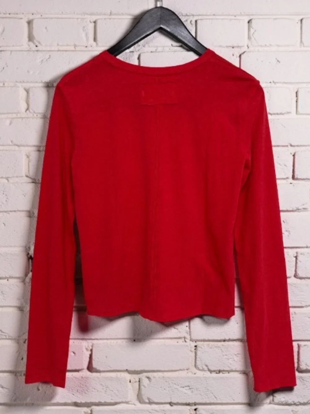 NWT Free People We The Free Nova Long Sleeve Tee in Rococco Red - Size Small